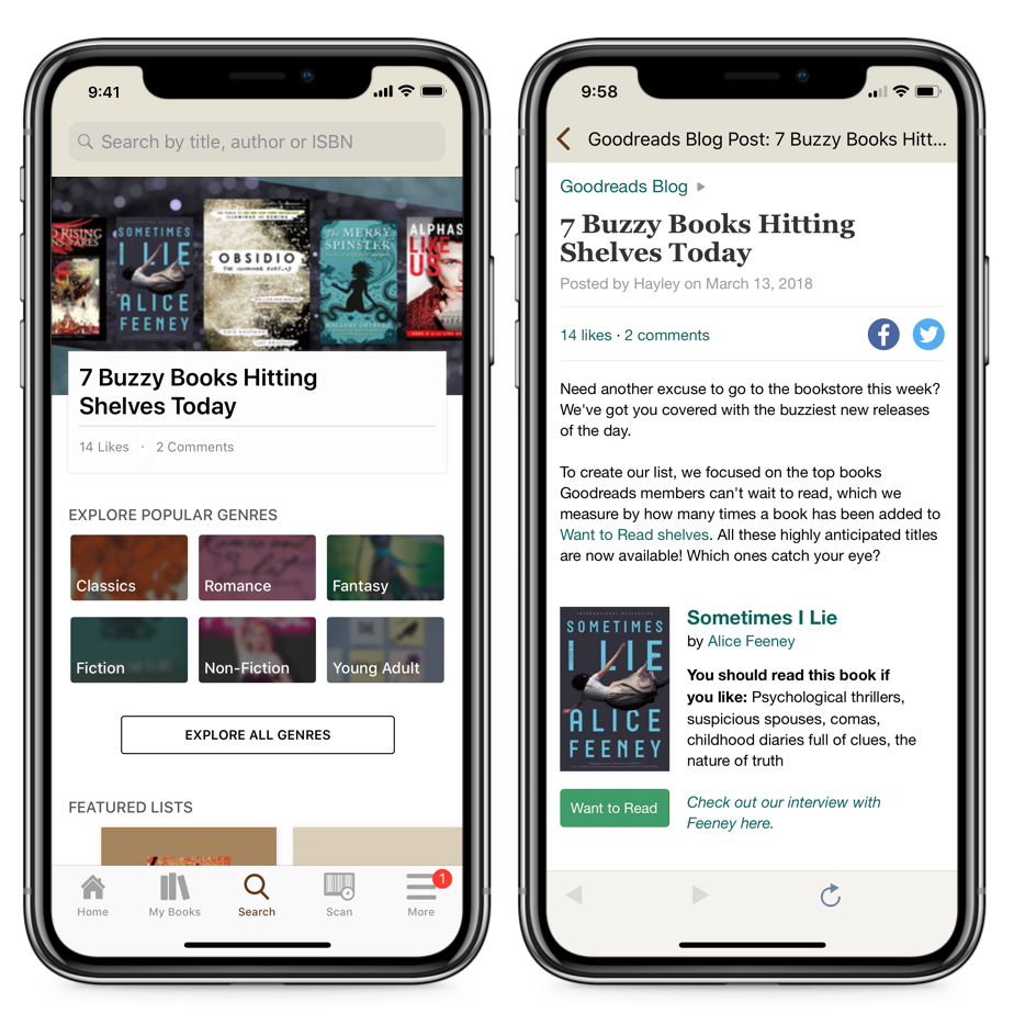 book reviews app