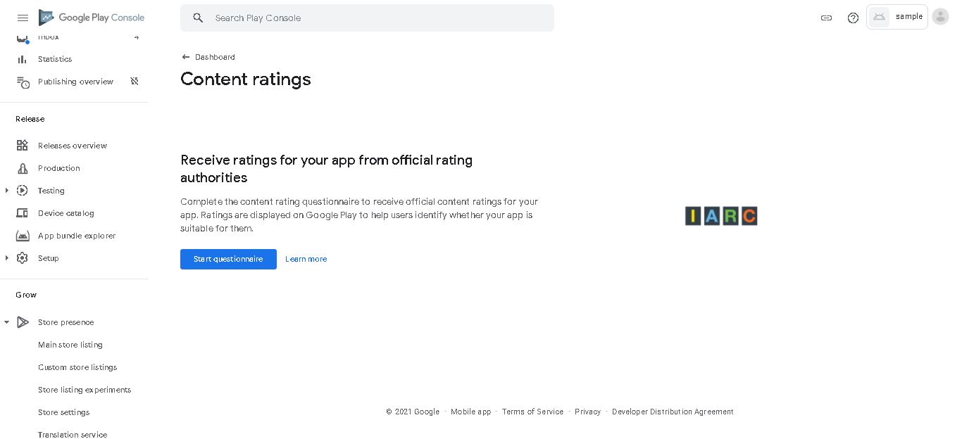Content rating