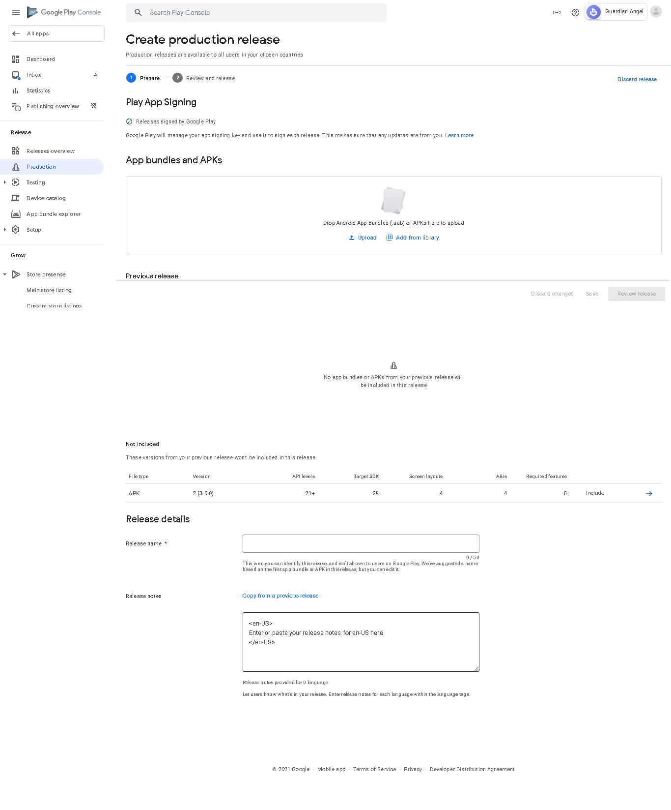 Upload App APK 