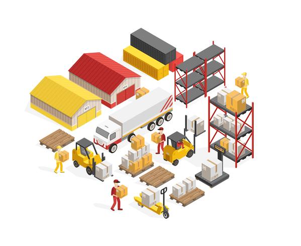 warehouse-logistics-isometric-concept